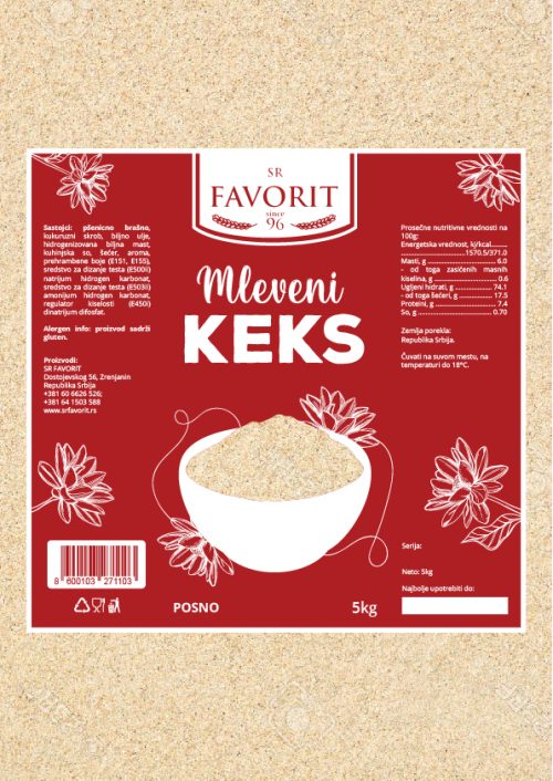SR Favorit Mleveni keks 5kg